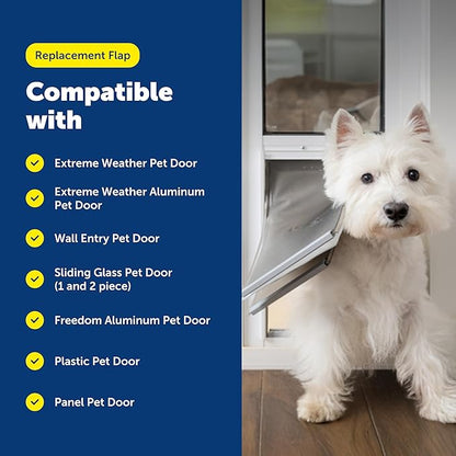 PetSafe Original Replacement Flap - Doggie Door Vinyl Replacement Flap for Sliding Glass Pet Door - Durable & Made with Non-Toxic Materials - 24 7/8" H x 13 1/8" W - Extra Large