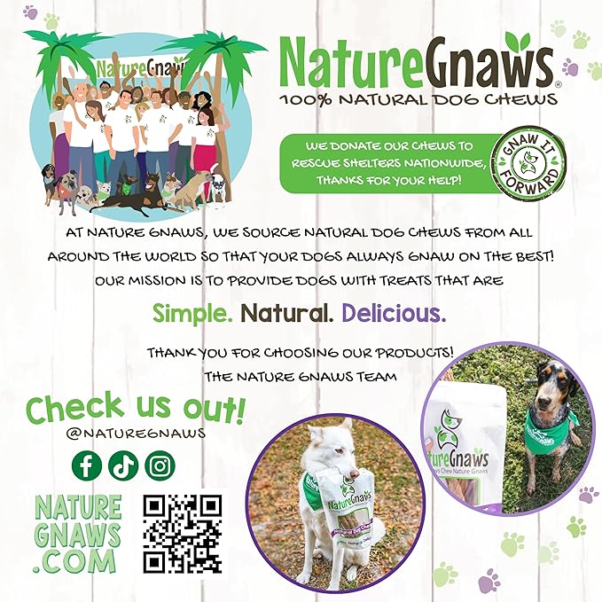 Nature Gnaws USA Turkey Tendons for Dogs (4oz) - Delicious Grain Free Reward Snack for Small, Medium & Large Breeds - Premium Natural Dog Chew Treats