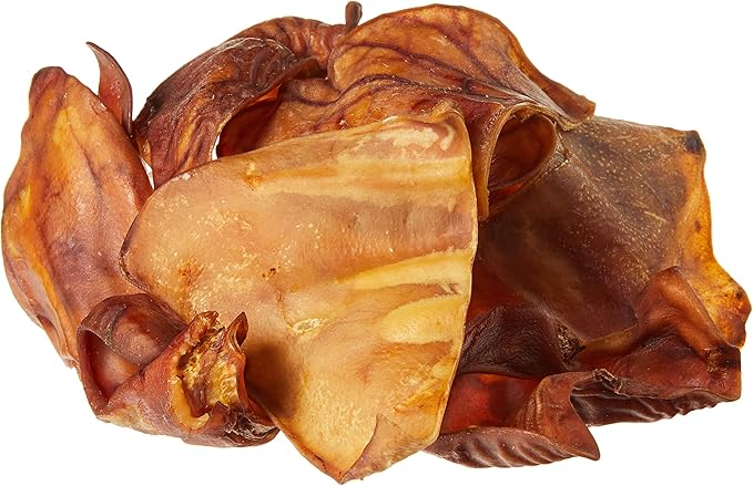 Amazon Brand - Wonder Bound Whole Pig Ears, Single Ingredient, Highly Digestible, Dog Treats for Puppy and Large/Medium Dogs, Pork, 12.7 Ounce, 18 Count (Pack of 2)