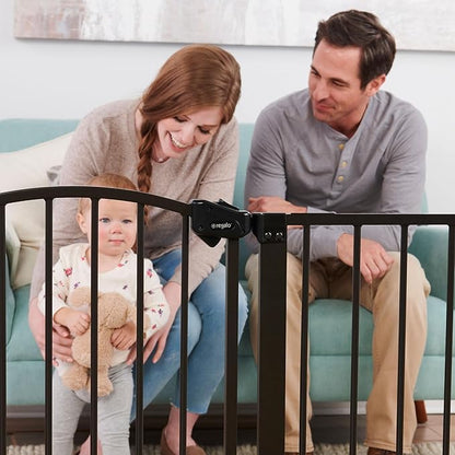 Regalo Safety 30.5-58" Extra Wide Arch Baby Gate with Door, Pressure Mount Walk Through Gate for Doorways & Bottom of Stairs, Babies, Toddlers & Pets, Tested & Safe, American Designed, American Owned