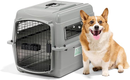 Petmate Sky Kennel - For Air and Travel, Airline Compliant Dog Crate for Pets up 15-30 lbs, Heavy Duty Dog Kennel, Made in the USA- 28 Inches