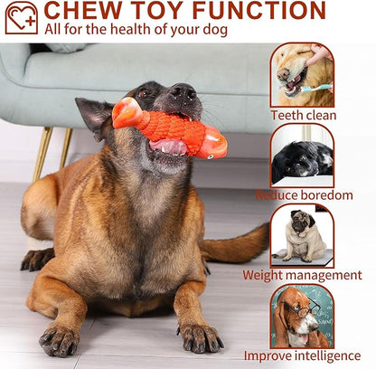 BoYoYo Indestructible Dog Toys for Aggressive Chewers Large Breeds, Durable Squeaky Toys for Super Chewers, Heavy Duty Tough Bone to Keep Them Busy, Interactive Dog Chew for Medium Breed