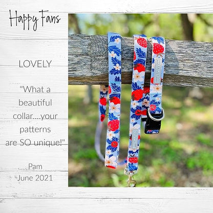 Lucky Love Dog Martingale Collar, Premium Fun Girl No Slip Collars, Strawberry Martingale Medium Dog Collar, Great for Whippets, Greyhounds, and More (Sweet Berry, Medium)