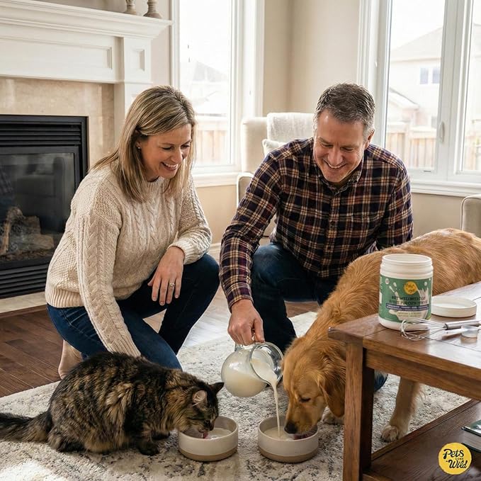 Pets Gone Wild | Goat Milk Powder with Spirulina | Non-GMO & Picky Eater Friendly | Nutrient-Dense Supplement for Daily Wellness & Hydration | 250 G