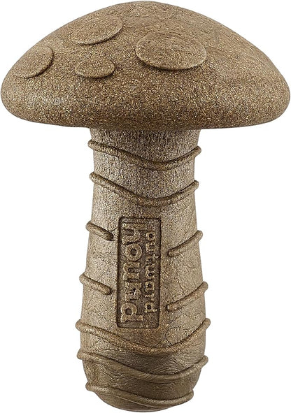 Outward Hound Dogwood Mushroom Durable Dog Chew Toy, Peanut Butter Scent, Medium