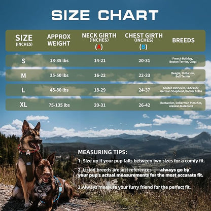 AUROTH Tactical Dog Harness for Large Dogs No Pull Adjustable Pet Harness Reflective K9 Working Training Easy Control Pet Vest Military Service Dog Harnesses