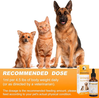 Dogs and Cats Bladder Crystals Treatment or Stone, Bladder Kidney Stones Dissolver for Pet, Cat Dog Urinary Tract Supplements for Kidney and Bladder Stones, Urinary Free The Flow, 2 fl oz (59ml)