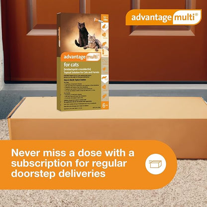 Advantage Multi for Cats 5-in-1 Heartworm Prevention | Kills Fleas & More | Cats 5.1-9 lbs. | 6-Month Supply