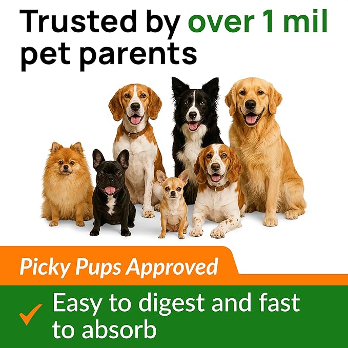 PAWFECTCHEW Pumpkin Powder for Dogs - 8oz Powdered Supplement High Fiber for Dogs Stool Softener - Treat Diarrhea, Constipation, Upset Stomach, Food Sensitivity - Improve Digestion - Made in USA
