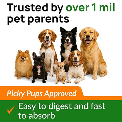 PAWFECTCHEW Pumpkin Powder for Dogs - 8oz Powdered Supplement High Fiber for Dogs Stool Softener - Treat Diarrhea, Constipation, Upset Stomach, Food Sensitivity - Improve Digestion - Made in USA