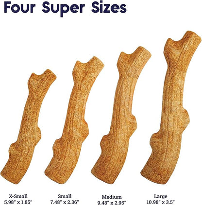 Pupstages Super Dogwood Dog Chew Toy – Real-Wood Blend, Natural Wood Flavor & Texture, Moderate Chewers, XS, 6"