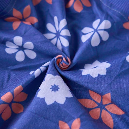 PetWarm Surgery Suit for Dogs, Dog Bodysuit for Abdominal Affected Areas Sensitive Skin Areas, Clothes for Dogs Abdominal Affected Areas Bandages Substitute E-Collar and Cone, Flower Pattern, Blue, S