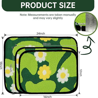 Qeils Reusable Puppy Pads for Small Dogs, Washable Pee Pads with Non-Slip , Absorbent Leakproof Mat for Crates, Playpens, Pet Beds & Whelping, Indoor Potty Training Grass Green, 18"x24", 6 Pack