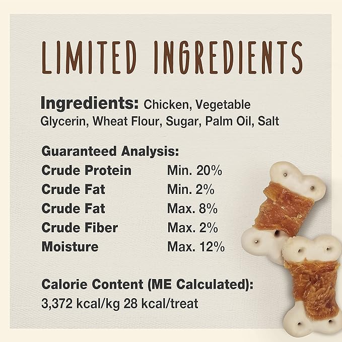 Cadet Gourmet Chicken Wrapped Biscuit Dog Treats,Training Treats for Small and Large Dogs,Inspected & Tested in USA,14 oz.,(Pack of 2)