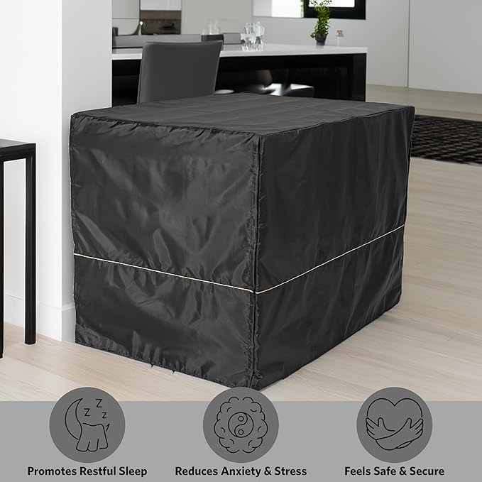 MidWest Homes for Pets Double Door iCrate Starter Kit, 42-inch Dog Crate Bundle for Large Dogs, Includes Cage, Pet Bed, 2 Bowls and Privacy Cover