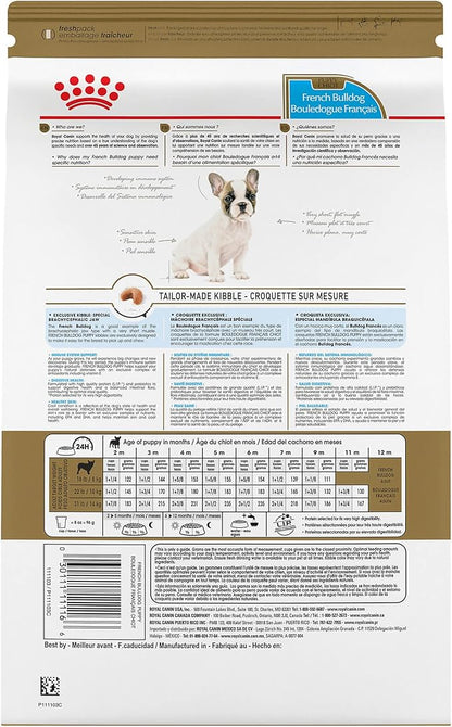 Royal Canin Breed Health Nutrition French Bulldog Puppy Dry Dog Food, 3 lb Bag