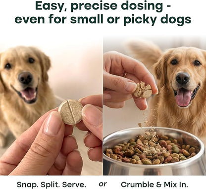 Natureflow Hip & Joint Supplement for Dogs, 300mg Green-Lipped Mussel for Dog Arthritis Pain Relief, Glucosamine, MSM & Chondroitin, Zero Sugar, Large Medium Small Breeds, 200 Chewable Tablets
