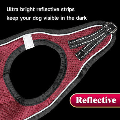 YIMEIS Dog Harness and Leash Set, No Pull Soft Mesh Pet Harness, Reflective Adjustable Puppy Vest for Small Medium Large Dogs, Cats (Grape Purple, Medium (Pack of 1)