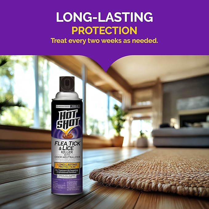 Hot Shot Flea, Tick & Lice Killer with Odor Neutralizer (Aerosol)(Pack of 6)