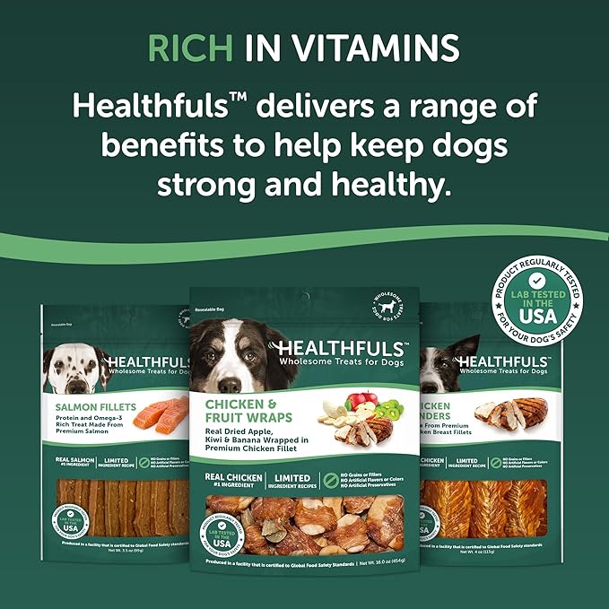 Healthfuls Chicken Wrapped Fruit Dog Treats, 16oz