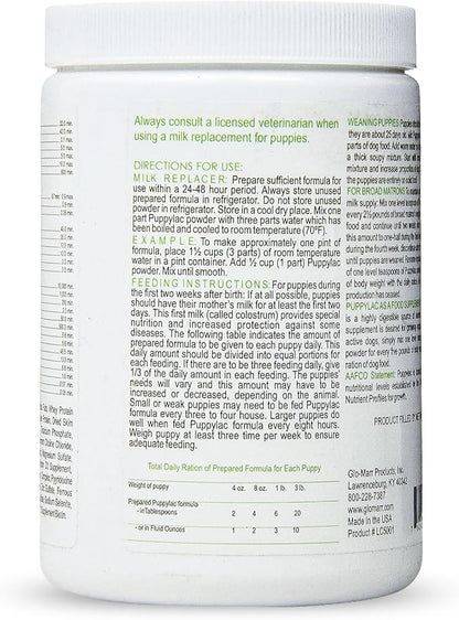 Balance Puppylac Milk Replacement for Puppies and Dogs - Supplement Powder for Newborn and Weaning Dogs - Supports Hleathy Weight Gain - Gentle on Stomach - AAFCO Growth Formula - Made in USA - 12oz