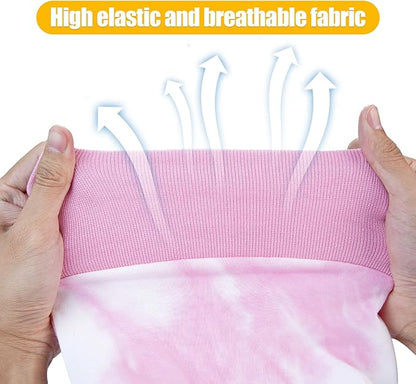 Breathable Dog Recovery Suit for Medium Large Dogs Onesie Tie Dye Pjs for Abdominal Wounds, Shedding, Prevent Licking S Pink2