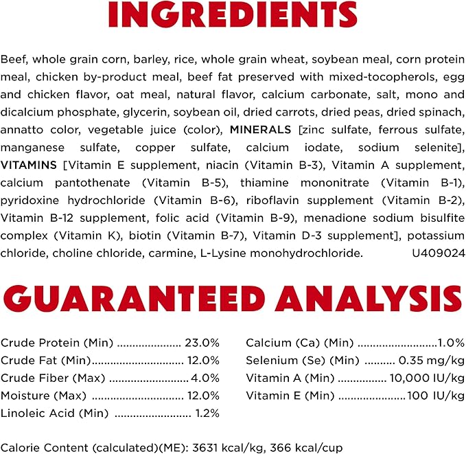 Purina Beneful Originals With Farm-Raised Beef Natural Dog Food Dry Recipe With Added Vitamins, Minerals and Nutrients - (Pack of 4) 3.5 lb. Bags
