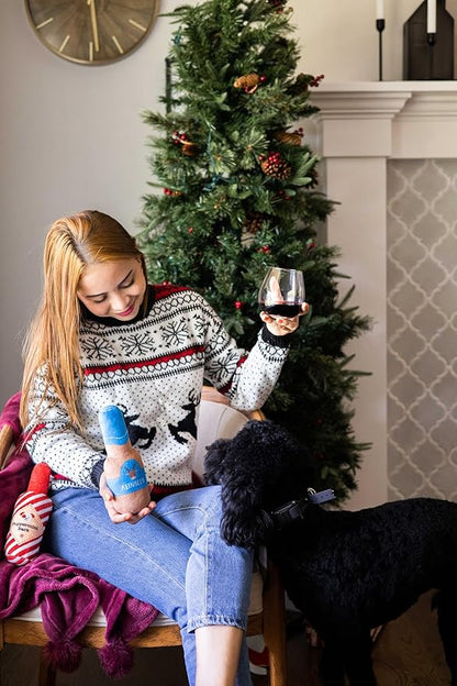 Pearhead Holiday Spirits Dog Toy Set, Spirits Themed Plush Dog Toys, Squeaky Dog Toys, Set of 3