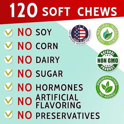 PAWFECTCHEW Dog Pee Grass Helper - Grass Treatment for Dog Urine - Dog Urine Neutralizer for Grass Burn Spots - Dog Pee Lawn Repair Treats with Probiotics - Made in USA - 120 Chews
