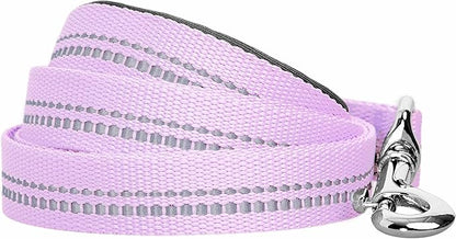 Blueberry Pet 3M Reflective Pastel Color Dog Leash with Soft & Comfortable Handle, 5 ft x 3/4", Lavender, Medium, Leashes for Dogs