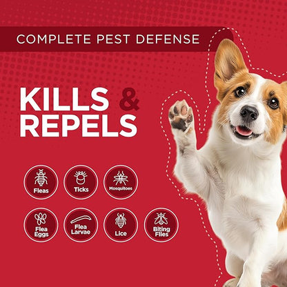 TevraPet Activate II Flea and Tick Prevention for Dogs, Large Dogs 21-55 lbs, Topical Drops, 4 Month Flea and Tick Treatment