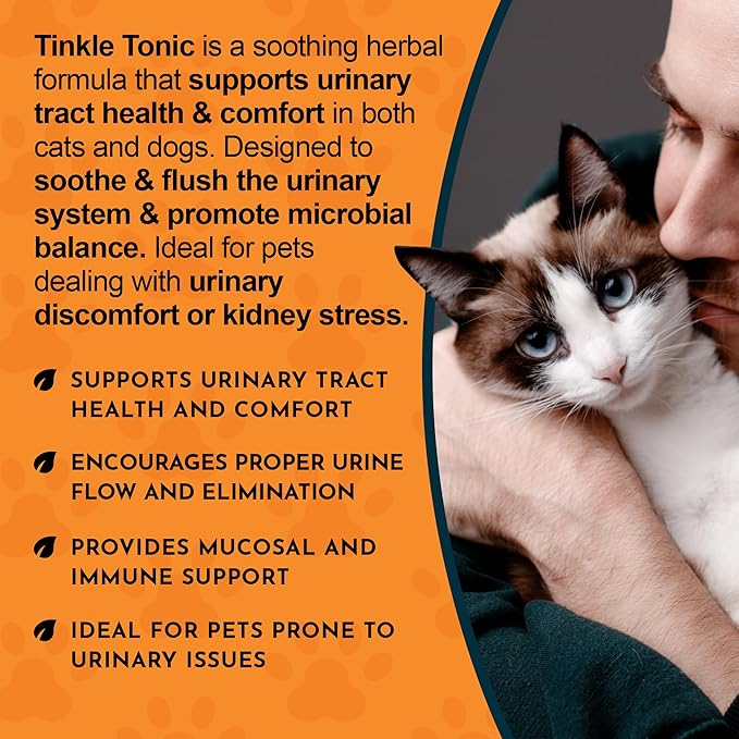 Animal Essentials Tinkle Tonic - Dog & Cat Urinary Tract Support, Kidney Supplement, Supports Urinary Tract, Bladder Health for Pets, with Marshmallow - 1 fl oz
