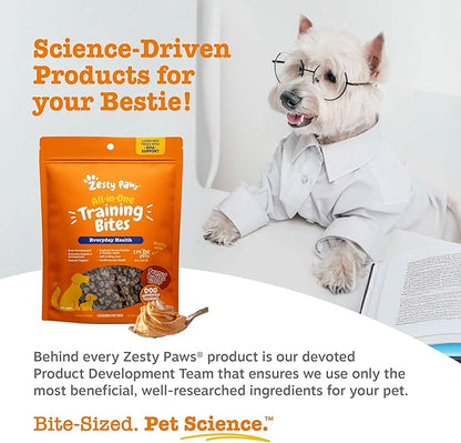 Zesty Paws Training Treats for Dogs & Puppies - Dog Treats for Training - Healthy Dog Chews for Hip, Joint & Muscle Health - for All Breeds and Ages - PB Flavor - 12oz