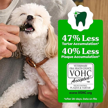 Greenies Dog Treats, Veterinarian-Recommended Natural Dental Dog Treats, Large Size, Mint Flavor, 12 oz. Pack, 8 Count