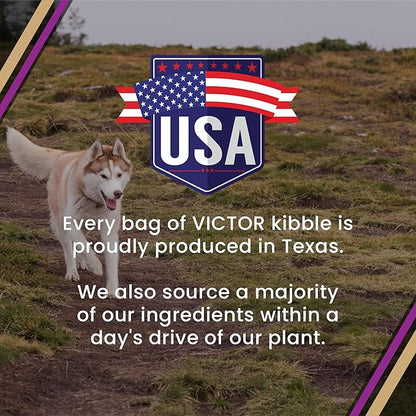 VICTOR Super Premium Dog Food – Professional Dry Dog Food – Super Premium Kibble with 26% Protein – Gluten-Free with Beef, Chicken & Pork Meals – for High Energy and Active Dogs & Puppies, 15lbs