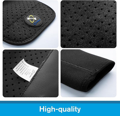 Coodeo Dog Recovery Sleeves, Cone Collar Alternative, Abrasion Resistant Dog Recovery Suit, Washable 2.5mm Thick and Waterproof, Pet Wounds Prevent Licking, Biting (Black, L)