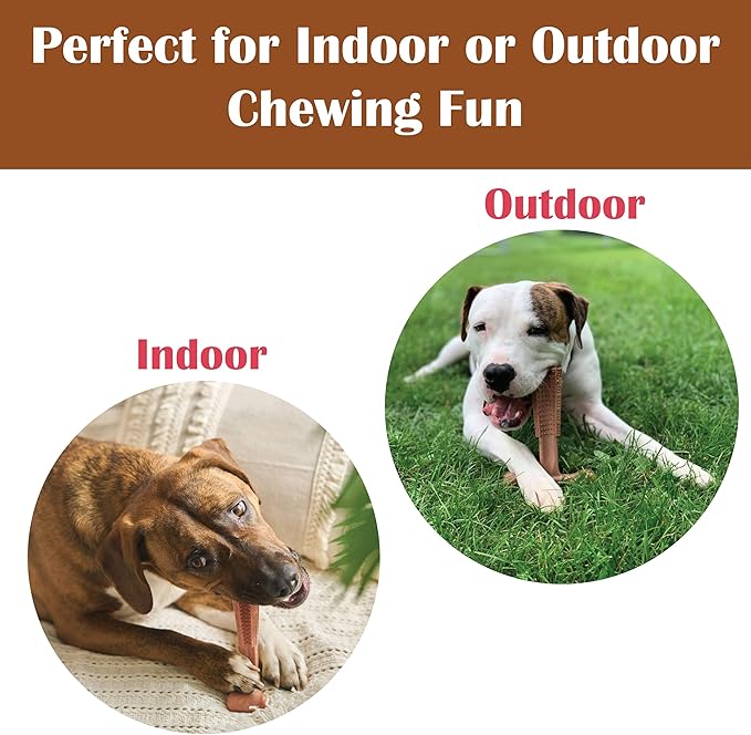 SPOT Bam-Bones Plus T Bone - Bamboo Fiber & Nylon Dog Chew Toy for Moderate to Aggressive Chewers, Non-Splintering, Long-Lasting, 7in Beef Flavor, for Adult Dogs & Teething Puppies Under 90lbs
