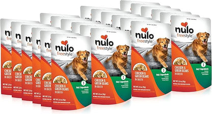 Nulo Freestyle Chicken & Green Beans in Broth Real Meat Dog Food Topper, 2.8 Ounce (Pack of 24)