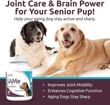 K9 Select SAM-e for Medium and Large Adult Dogs, 60 Tablets, 200mg Active S-Adenosyl L- Methionine, for Dogs