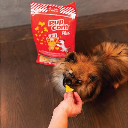 Pup Corn Plus - Puffed Dog Treats with Prebiotics and Probiotics - Bacon & Peanut Butter (24oz) - Made in USA (Pack of 2)