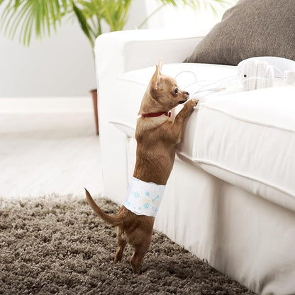Bestle Male Dog Wrap, Disposable Dog Diapers, 40 Count, XS (Waist 10.6”-16.6”), Wetness Indicator, Ultra Protection, Leak Proof, Super Absorbent, Soft