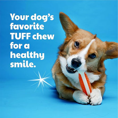 Hartz Chew 'n Clean Tuff Bone Bacon Scented Dental Dog Chew Toy - Large