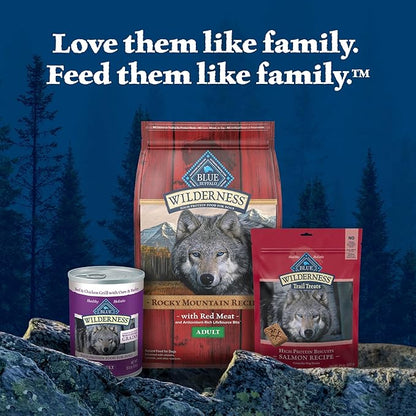 Blue Buffalo Wilderness Trail Treats Crunchy Dog Biscuits, Grain-Free and High-Protein Dog Treats Made with Natural Ingredients, Salmon Recipe 24-oz Bag