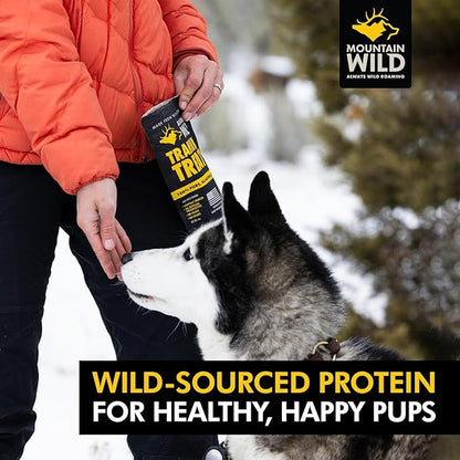 MOUNTAIN WILD Training Treats for Dogs & Puppies – Elk & Venison Protein Puppy & Dog Treat – High Value, All-Natural, No Fillers, Grain-Free, No Artificial Preservatives – 4oz, 2 Bags