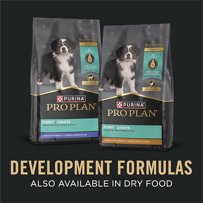 Purina Pro Plan Development Wet Puppy Food, Grain Free Chicken Entree and Grain Free Turkey Entree Variety Pack - (Pack of 12) 13 oz. Cans