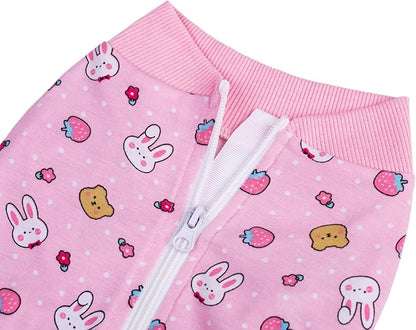 Pink Dog Recovery Suit Female Male For Small Medium Dogs,Dog Surgical Recovery Suite Bodysuit After Surgery Zipper On Back Puppy Cat Long Sleeve Onesies Bodysuit After Surgery Wound Protective