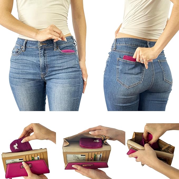 Extra Small Dog Treat Pouch – Slim Magnetic Pocket Dog Treat Bag for Walking & Training – Discreet Clip On Treat Pouch for Leash, Waistband or Pocket – Mess Free Storage (Pink)