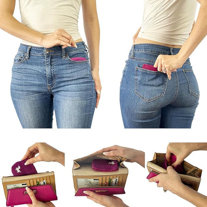 Extra Small Dog Treat Pouch – Slim Magnetic Pocket Dog Treat Bag for Walking & Training – Discreet Clip On Treat Pouch for Leash, Waistband or Pocket – Mess Free Storage (Pink)
