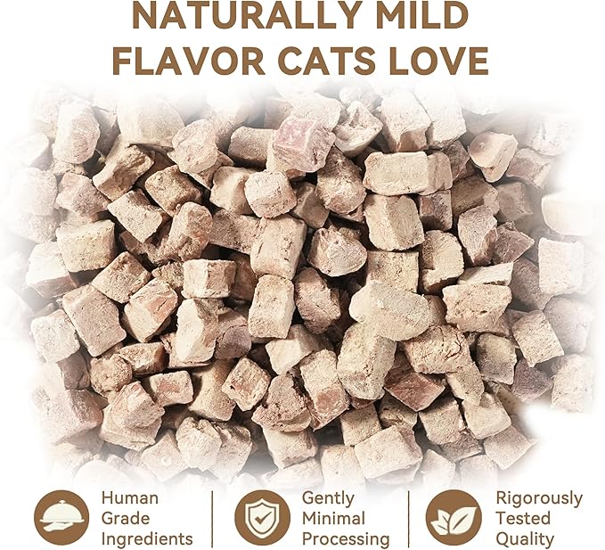 Freeze-Dried Duck Livers Cat Treats 2oz – Single Ingredient, Grain-Free, Gluten-Free, Filler-Free Freeze Dried Food Toppers