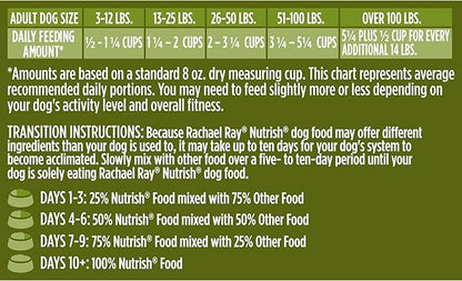 Nutrish Dish Premium Natural Dry Dog Food, Chicken & Brown Rice Recipe with Veggies & Fruit (Rachael Ray), 3.75 Pound Bag